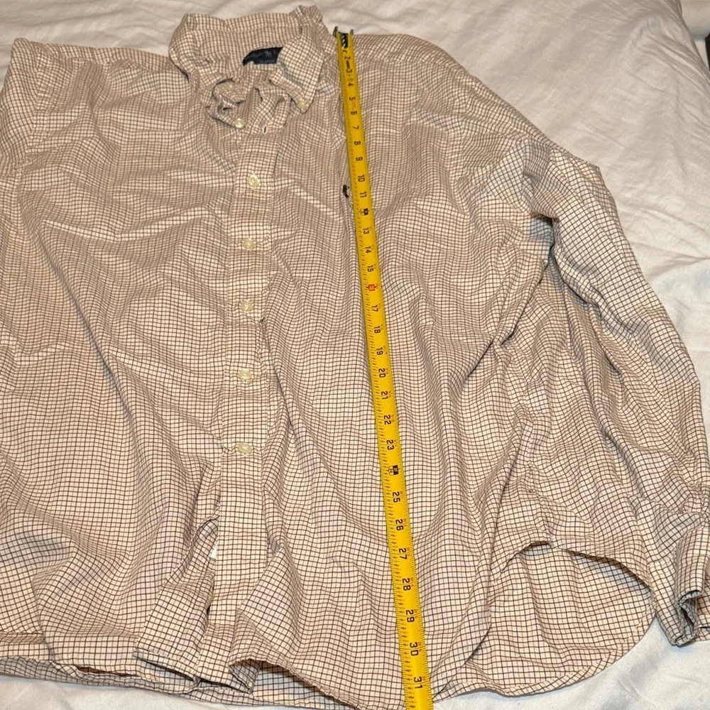 Polo by Ralph Lauren Men's Biege Button Up Shirt Classic Fit Size 18 36/37